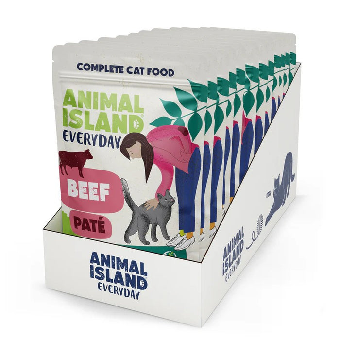 Пастет от говеждо месо ANIMAL ISLAND - мокра храна за котки - 12x100 г