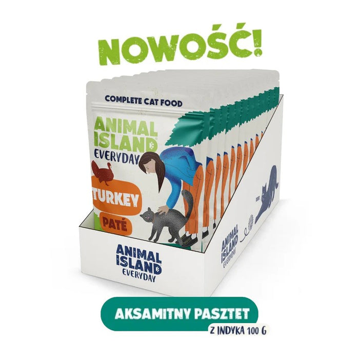 ANIMAL ISLAND Пастет от пуйка - мокра храна за котки - 12x100 г