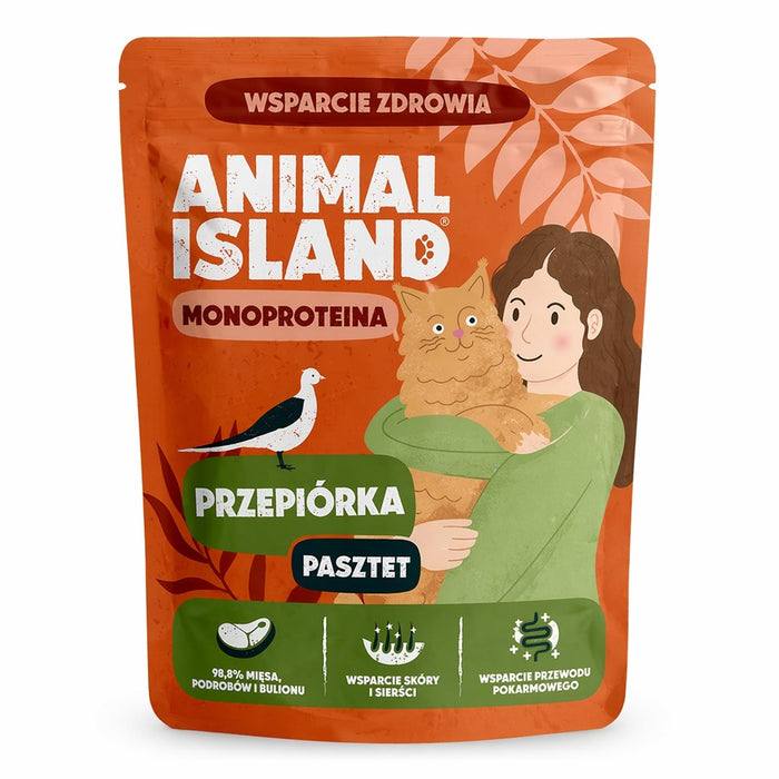 ANIMAL ISLAND Mono Quail - мокра храна за котки - 100 г