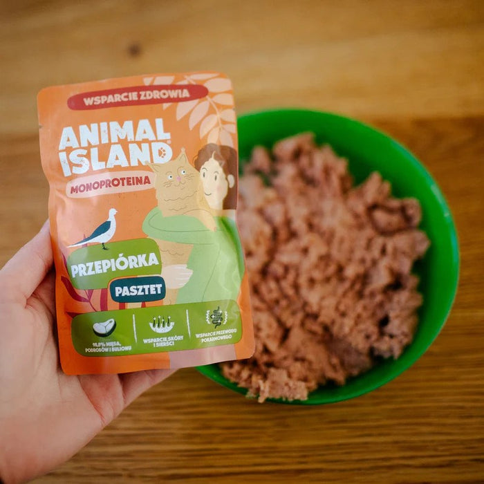 ANIMAL ISLAND Mono Quail - мокра храна за котки - 100 г