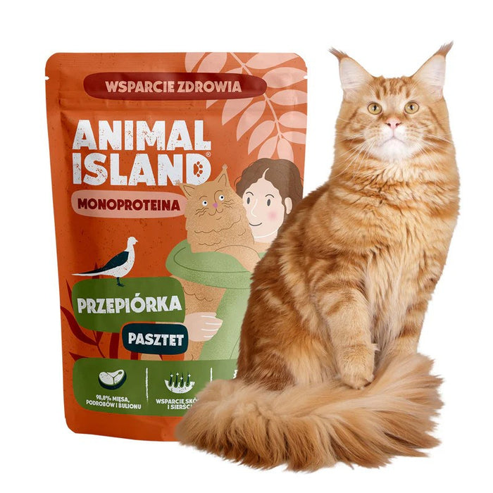 ANIMAL ISLAND Mono Quail - мокра храна за котки - 100 г