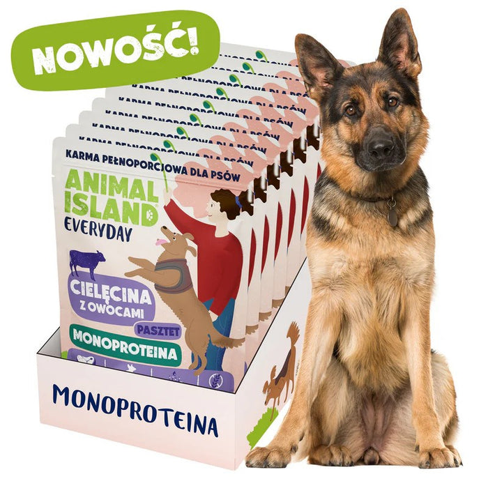ANIMAL ISLAND Everyday Monoprotein Veal - мокра храна за кучета - 9x300 г