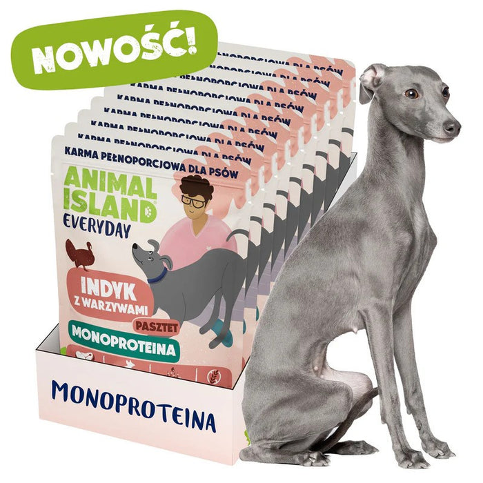 ANIMAL ISLAND Everyday Monoprotein Turkey - мокра храна за кучета - 9x300 г