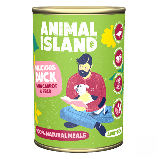 ANIMAL ISLAND Патица с просо и моркови - мокра храна за кучета - 400гр
