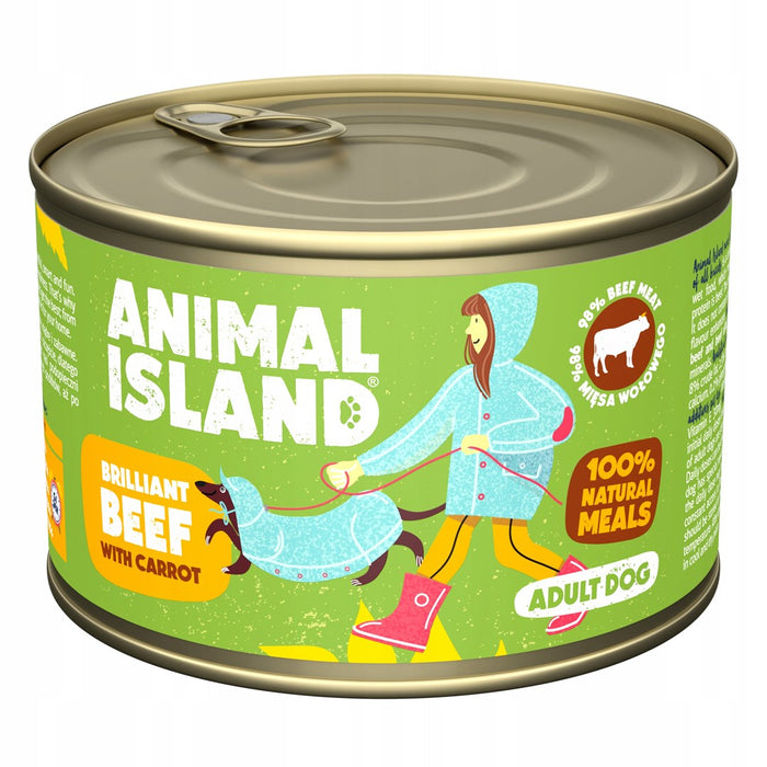 ANIMAL ISLAND Телешко с моркови - мокра храна за кучета - 410 г