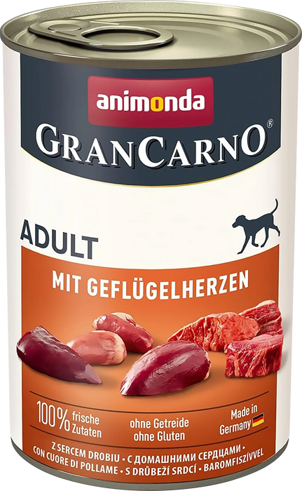 Храна за пораснали кучета с птичи сърца, 400 g