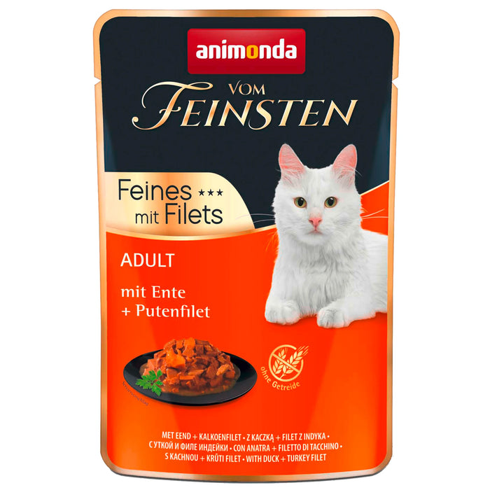 Пауч за котки с патешко и пуешко филе, 85 g