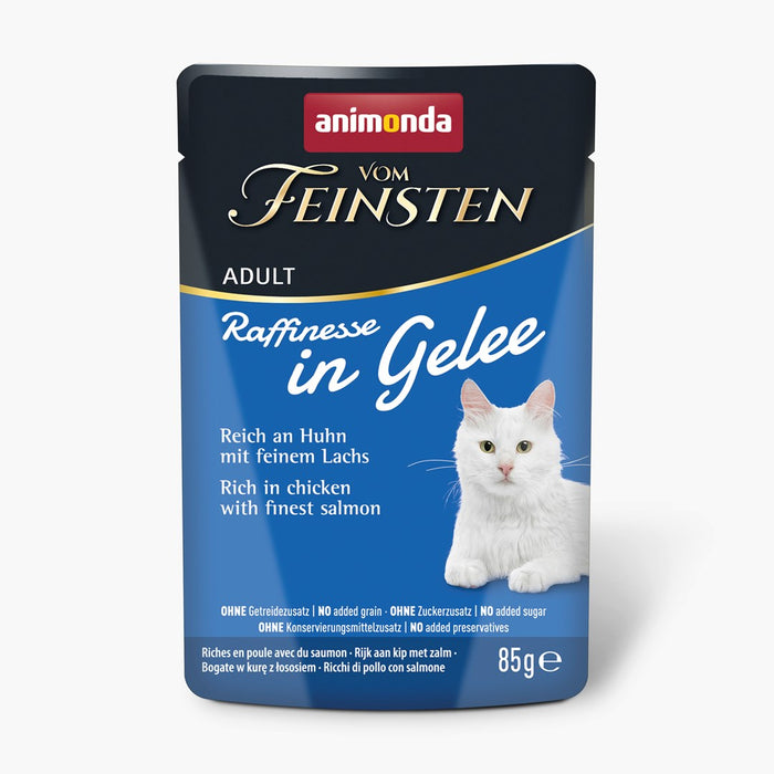 ANIMONDA Vom Feinsten Adult Raffinesse in Jelly rich in Chicken with Salmon - мокра храна за котки - 85g