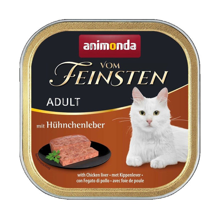 ANIMONDA Vom Feinsten Adult Пилешки черен дроб - мокра храна за котки - 100g