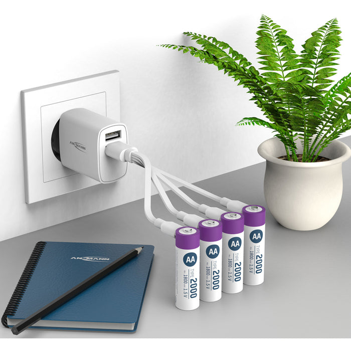 АКУМУЛАТОРНИ БАТЕРИИ ANSMANN 5434 2000MAH USB-C 4БР