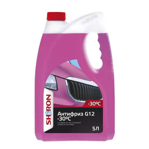 АНТИФРИЗ SHERON G12 -30С 5Л ЧЕРВЕН