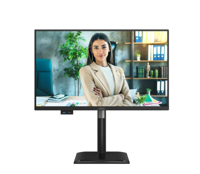 AOC 24P4CV, 23.8" IPS WLED, 1920x1080@120Hz, 4ms GtG, 300cd m/2, 1500:1, 50M:1 DCR, Adaptive Sync, FlickerFree, Anti-Blue Light, 2Wx2, Наклон, Регулиране на височината, Завъртане, Въртене, HDMI, DP, USB хъб, RJ45