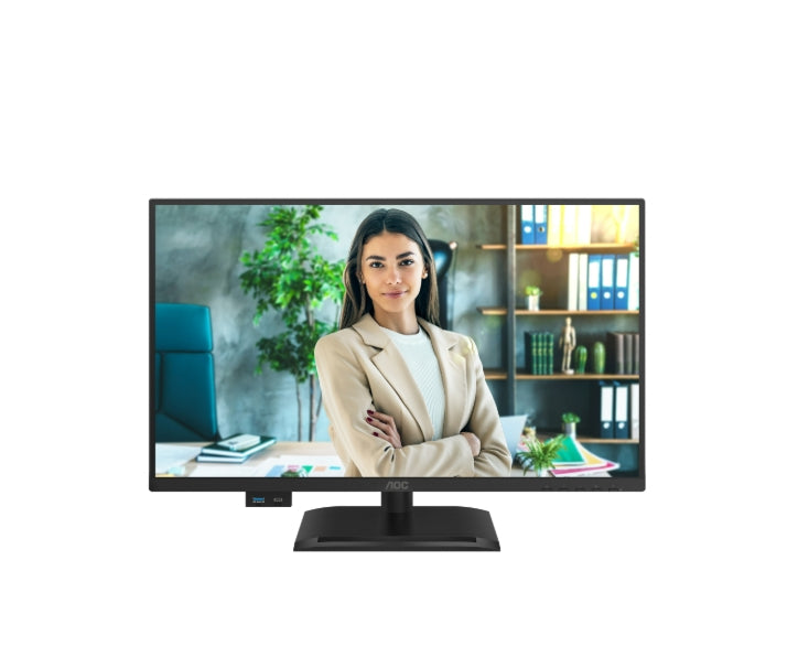 AOC 24P4CV, 23.8" IPS WLED, 1920x1080@120Hz, 4ms GtG, 300cd m/2, 1500:1, 50M:1 DCR, Adaptive Sync, FlickerFree, Anti-Blue Light, 2Wx2, Наклон, Регулиране на височината, Завъртане, Въртене, HDMI, DP, USB хъб, RJ45