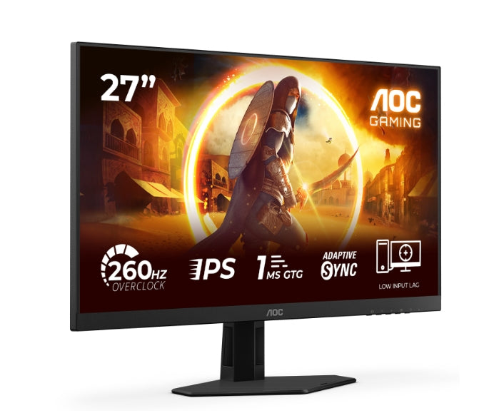 AOC 27G4ZRE, 27" Fast IPS WLED, 1920x1080@260Hz (OC, Native 240Hz), 1ms GtG, 0.3ms MPRT, 300cd m/2, 1000:1, Adaptive Sync, FlickerFree, Anti Blue Light, Tilt, 2xHDMI, DP
