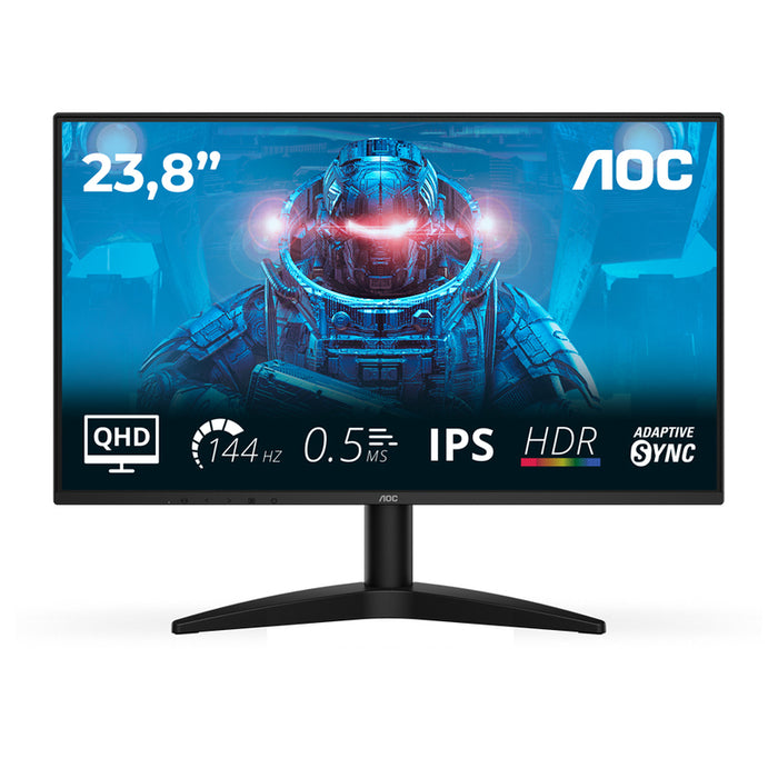 Монитор AOC Q24B36X 0.206 мм, 178°/178°, IPS, 23.8 ", 60.5 см, 2560x1440, 144.00 Hz, 4.00 ms, HDMI, DisplayPort, BLACK