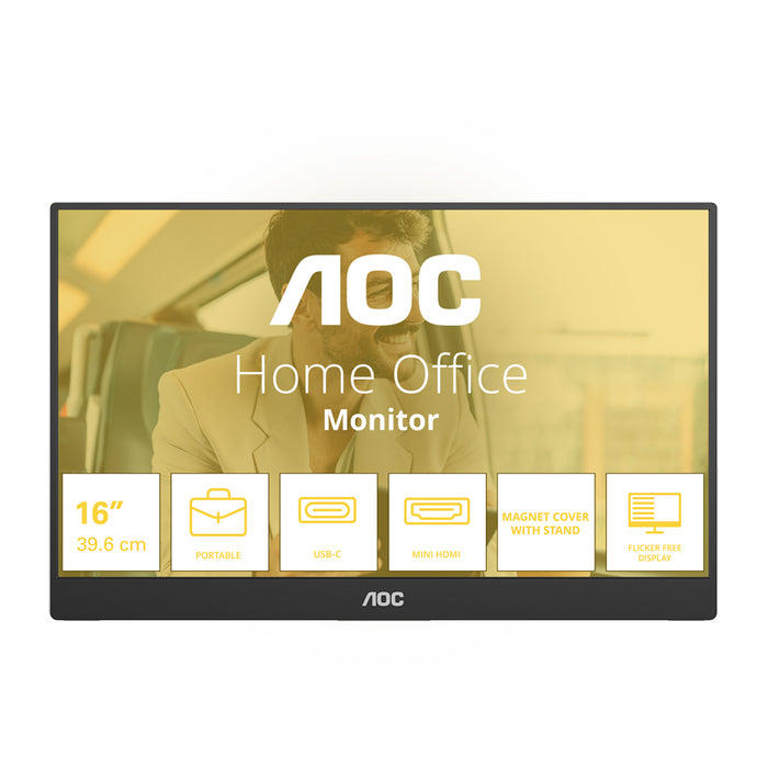 Портативен Монитор с USB-C захранване AOC 16T20E2
