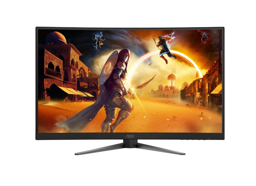 AOC C27G4Z2, 27" извит 1500R, бърз VA, WLED, 1920x1080@260Hz (OC, Native 240Hz), 1ms GtG, 0.3ms MPRT, 300cd m/2, 3000:1, адаптивна синхронизация, FlickerFree, режим Low Blue, наклон, регулиране на височината, завъртане, 2xHDMI, DP