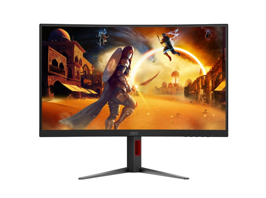 AOC C27G4Z2, 27" извит 1500R, бърз VA, WLED, 1920x1080@260Hz (OC, Native 240Hz), 1ms GtG, 0.3ms MPRT, 300cd m/2, 3000:1, адаптивна синхронизация, FlickerFree, режим Low Blue, наклон, регулиране на височината, завъртане, 2xHDMI, DP