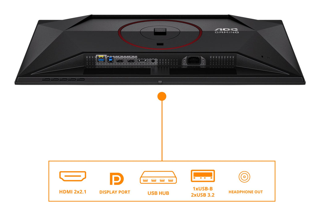 AOC G4 Q27G4SDR компютърен монитор 67.3 см (26.5") 2560 x 1440 пиксела Quad HD QD-OLED Черен, Червен
