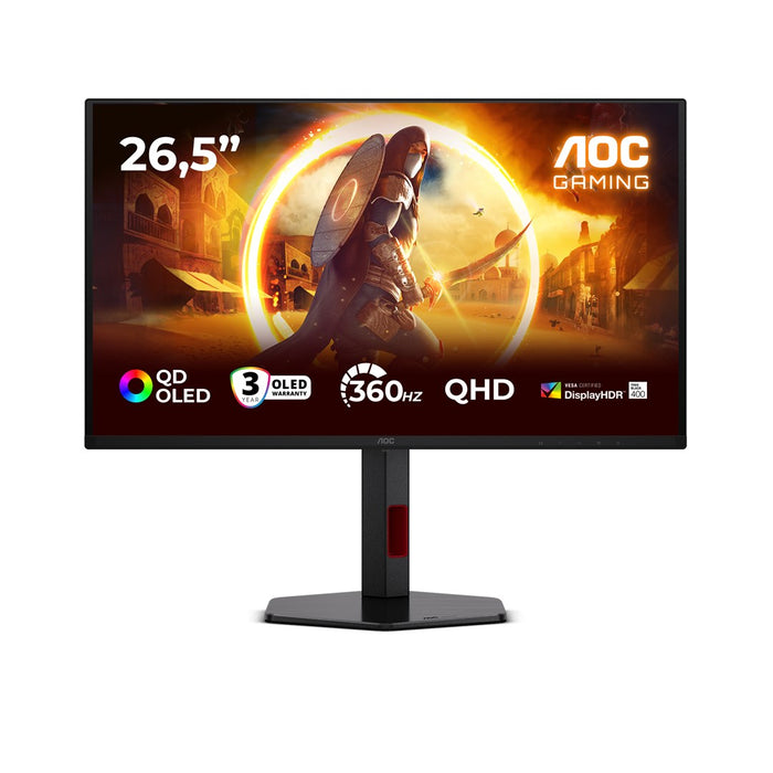 AOC G4 Q27G4SDR компютърен монитор 67.3 см (26.5") 2560 x 1440 пиксела Quad HD QD-OLED Черен, Червен
