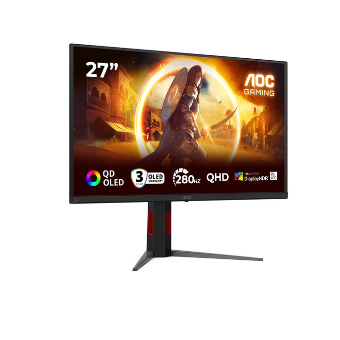 AOC G4 Q27G4ZD компютърен монитор 68.6 см (27") 2560 x 1440 пиксела Quad HD QD-OLED Черен, Червен