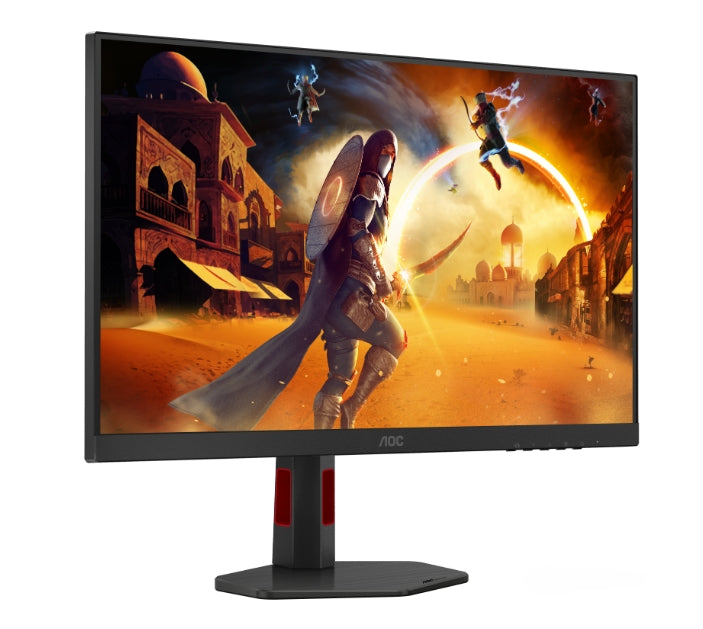 AOC Q27G4SRU, 27" Fast IPS WLED, 2560x1440@320Hz, 1ms GtG, 0.3ms MPRT, 450cd m2, 1000:1, Adaptive Sync, FlickerFree, Low Blue Light, 2Wx2, Наклон, Регулиране на височината, Завъртане, Въртене, 2xHDMI, DP, USB хъб