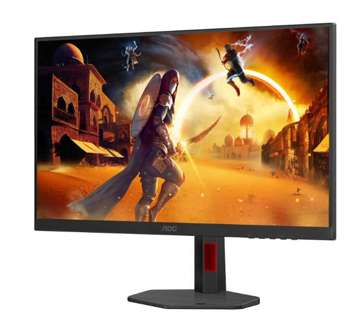 AOC Q27G4SRU, 27" Fast IPS WLED, 2560x1440@320Hz, 1ms GtG, 0.3ms MPRT, 450cd m2, 1000:1, Adaptive Sync, FlickerFree, Low Blue Light, 2Wx2, Наклон, Регулиране на височината, Завъртане, Въртене, 2xHDMI, DP, USB хъб