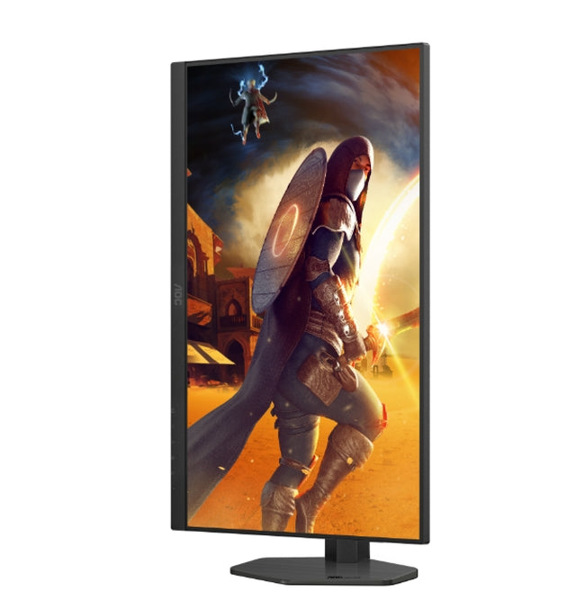 AOC Q27G4SRU, 27" Fast IPS WLED, 2560x1440@320Hz, 1ms GtG, 0.3ms MPRT, 450cd m2, 1000:1, Adaptive Sync, FlickerFree, Low Blue Light, 2Wx2, Наклон, Регулиране на височината, Завъртане, Въртене, 2xHDMI, DP, USB хъб