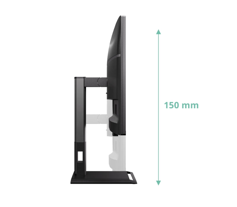 AOC Q27P4U, 27" IPS WLED, 2560x1440@120Hz, 4ms GtG, 350cd m2, 1500:1, DCR 50M:1, Adaptive Sync, FlickerFree, Anti Blue Light, 2Wx2, Наклон, Регулиране на височината, Завъртане, Въртене, 2xHDMI, DP, USB хъб