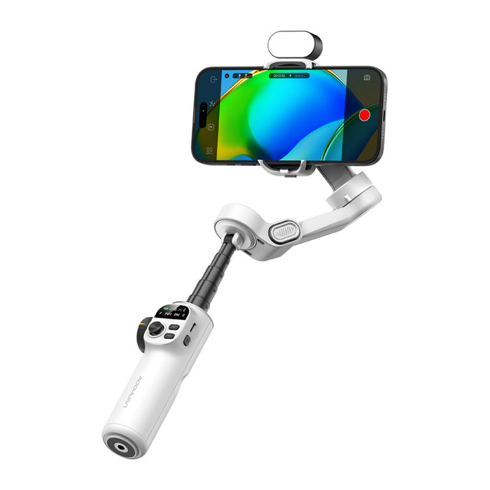 AOCHUAN X2 Gimbal с RGB осветление (бял)