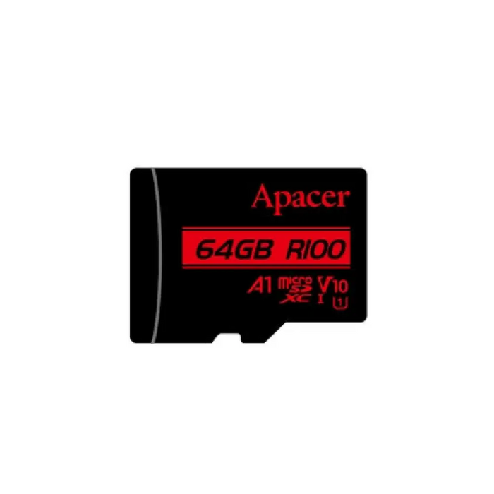 Apacer 64GB microSDHC/SDXC UHS-I U1 V10 A1 (1 адаптер)