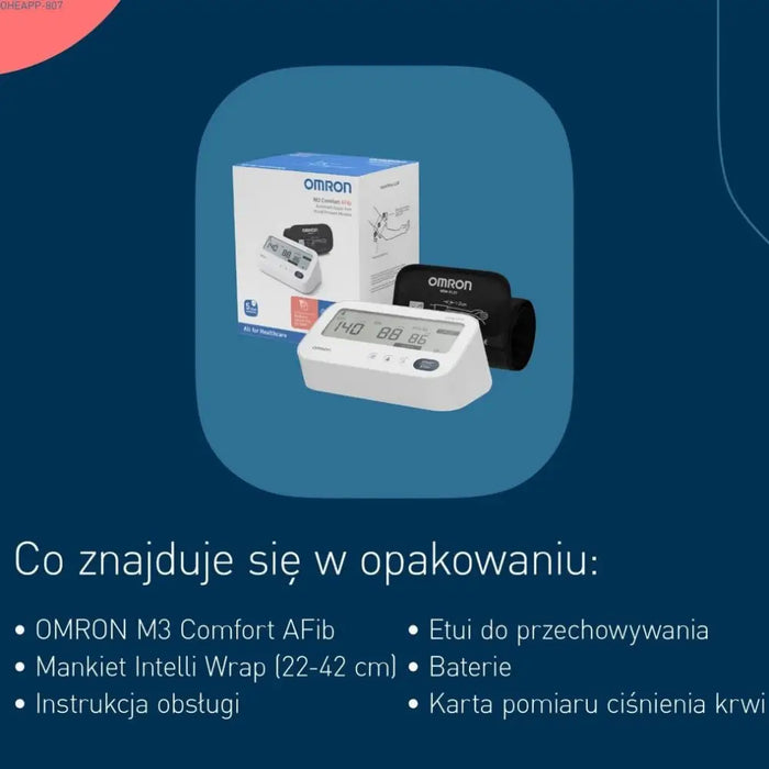 Апарат за кръвно налягане OMRON M3 COMFORT FIBI + захранване