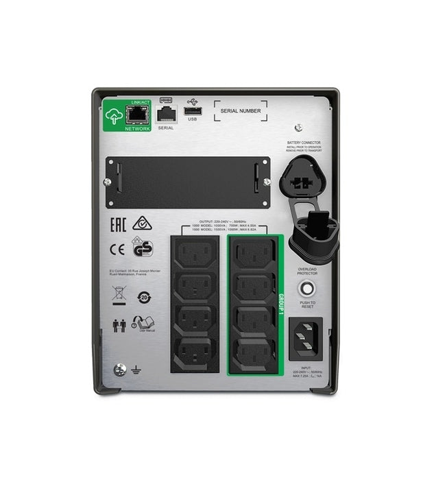 APC Smart-UPS 1000VA LCD 230V със SmartConnect + APC Easy-UPS BV 800VA, AVR, IEC контакт, 230V