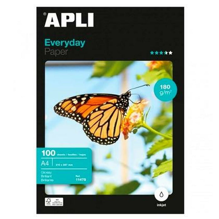 Гланцирана фото хартия Apli EVERYDAY A4 100 Листи (10 броя)