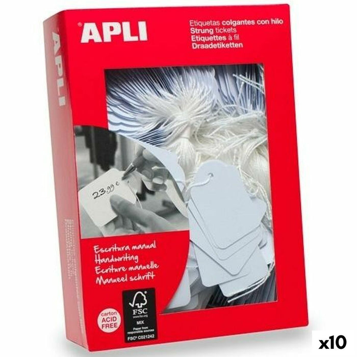 Hang tags Apli Бял 11 x 29 mm 1000 Части (10 броя)