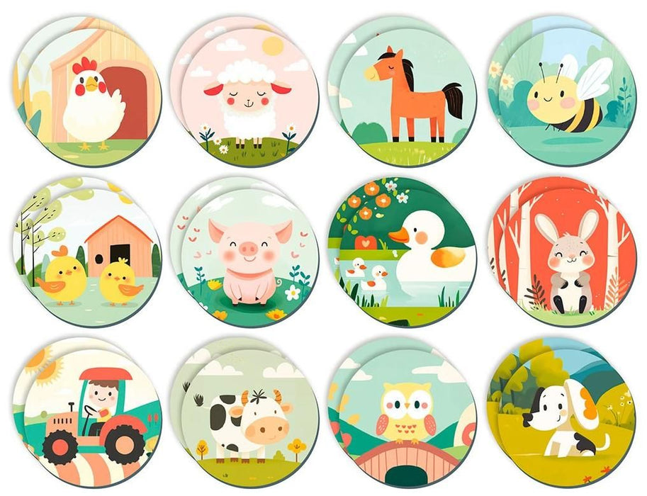 Детска мемори игра Apli Kids - Фермата, с 24 карти
