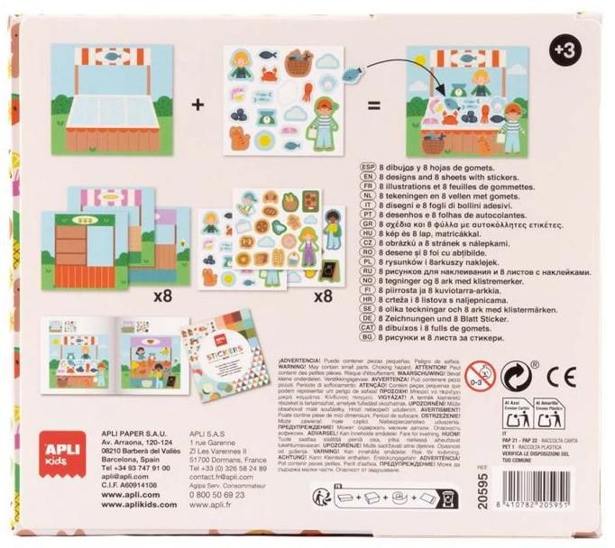 Творчески комплект със стикери Apli Kids - На пазара