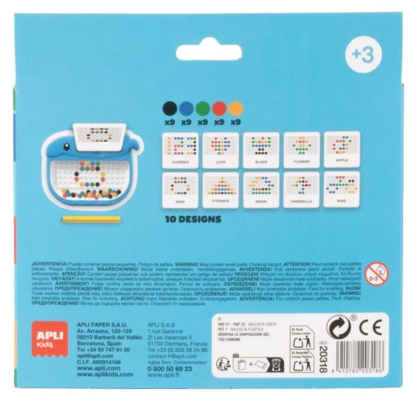 Магнитна игра Apli - Kids, Мини мозайка, Кит