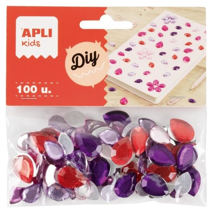 Творчески комплект Apli - Kids, Диамантени капки, 100 броя