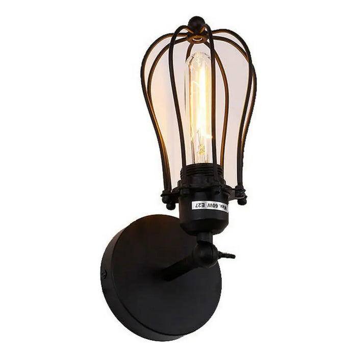 Аплик за стена EDM 32105 Черен 60 W Vintage 220-240 V 11 x