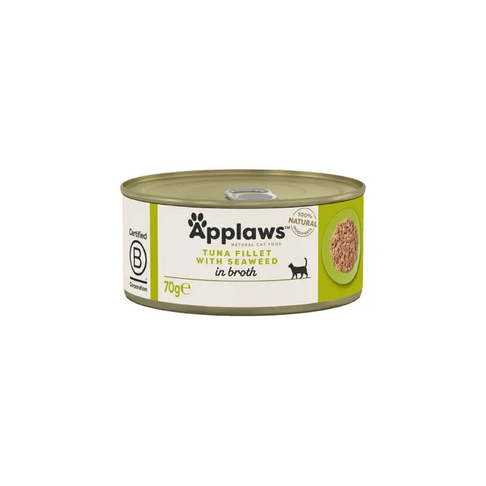 APPLAWS Филе от риба тон с водорасли в бульон - мокра храна