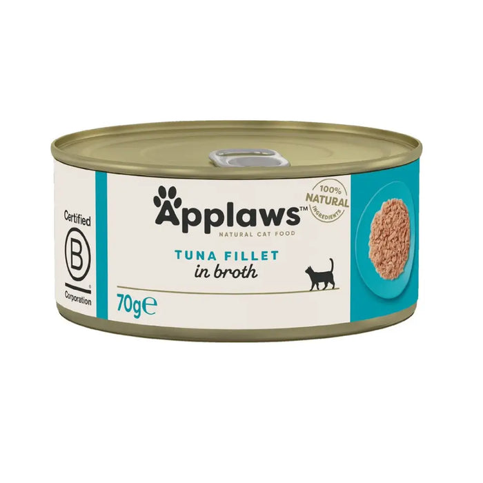APPLAWS Филе от риба тон в бульон - мокра котешка храна
