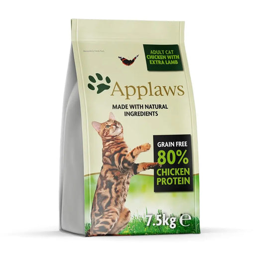 APPLAWS Пиле с агнешко - суха храна за котки - 7,5кг