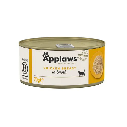 APPLAWS Пилешки гърди в бульон - мокра котешка храна - 70гр