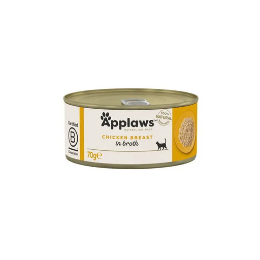 APPLAWS Пилешки гърди в бульон - мокра котешка храна