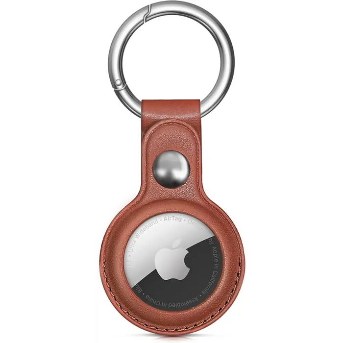 Apple AirTag PU кожен калъф - черен кафяв червен син - 4