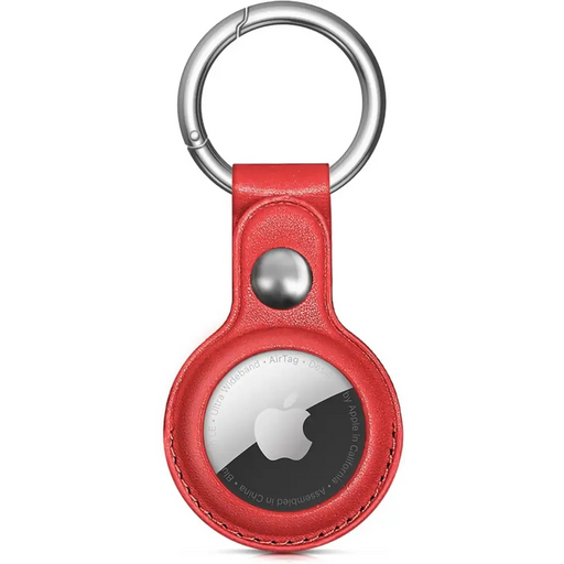 Apple AirTag PU кожен калъф - черен кафяв червен син - 4