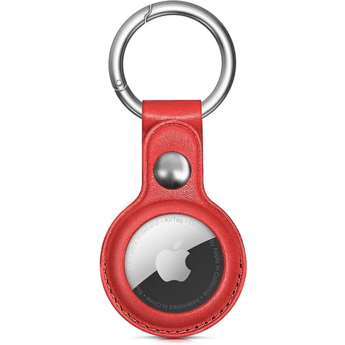 Apple AirTag PU кожен калъф - черен кафяв червен син - 4