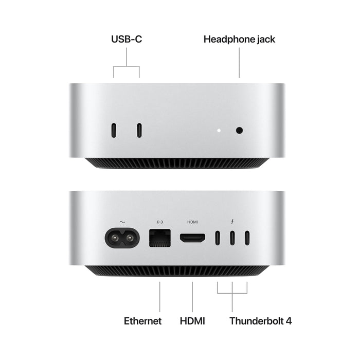Настолен компютър APPLE MAC MINI M6 12C 16/256 MAC OS, SSD 256 GB, APPLE M6 12 CORE, APPLE 12 CORE GPU, RAM ПАМЕТ 16 GB