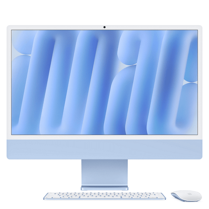 APPLE 24-инчов iMac с Retina 4.5K дисплей: M4 чип с 10-ядрен CPU и 10-ядрен GPU 16GB 256GB SSD Син